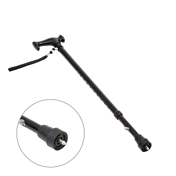 Трость телескопическая алюминиевая Ortonica, арт. TS 707, пластиковая ручка, с выдвижным УПС