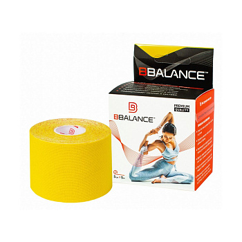 Тейп кинезио BBTape, 5см х 5м, желтый