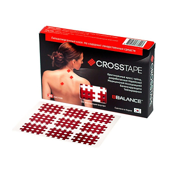 Тейп-кросс BBTape CROSS TAPE, тип А, 2,1см.  х 0,027м. , красный, 20 листов