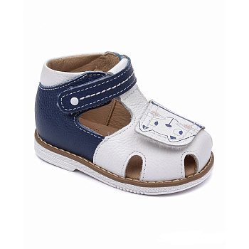 Сандалии закрытые Тапибу Василек, арт. FT-26021.21-OL08O.01, синий/тельняшка