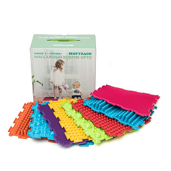 Коврик массажный модульный ОРТОДОН набор Профи (8 пазлов)