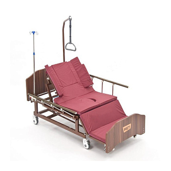 Кровать функциональная механическая MET, арт.16742, с санитарным оснащением, с функцией кардиокресло