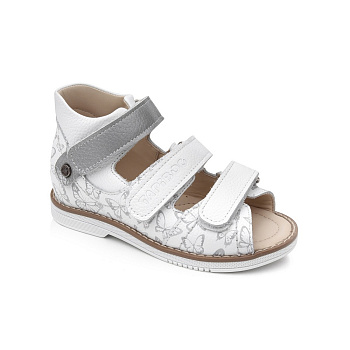 Сандалии открытые Тапибу Ландыш, арт. FT-26028.22-OL17O.01, серебристый/бабочки