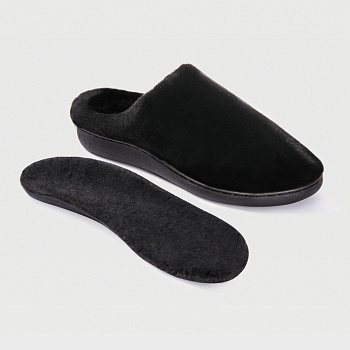 Тапочки LUOMMA, арт. LM-803.010, черный мех