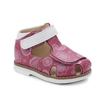 Сандалии закрытые Тапибу Фуксия, арт. FT-26021.24-OL48O.01, малиновый/восток