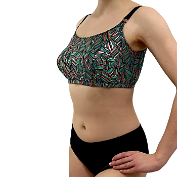 Купальник под экзопротез NIKA, арт. 0016-24, орнамент, раздельный