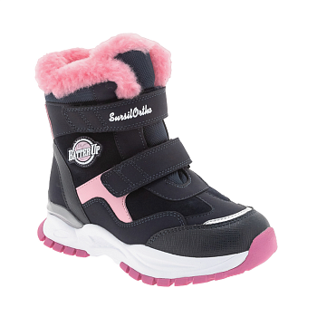 Ботинки зимние SursilOrtho, арт. A35-231, синий/розовый