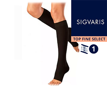 Гольфы компрессионные Sigvaris Top Fine/Essential classical 1, арт. TFS1/ECL1, открытый носок, корот