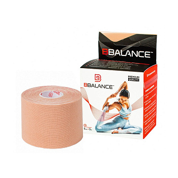 Тейп кинезио BBTape, 5см х 5м, бежевый
