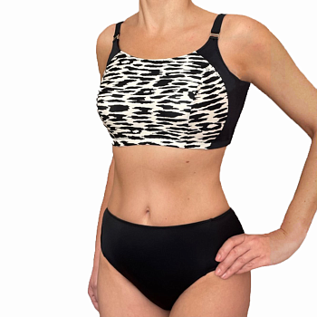 Купальник под экзопротез NIKA, арт. 010-23, зебра, раздельный