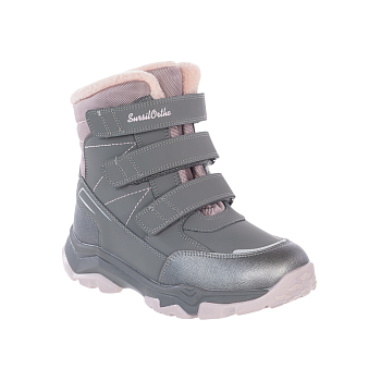 Ботинки зимние SursilOrtho, арт. A35-242, серый/розовый NEW
