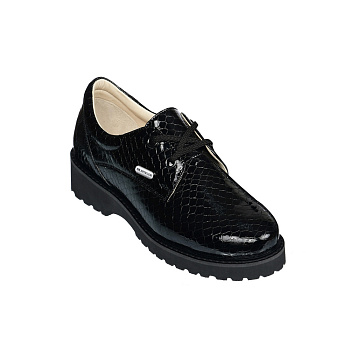 Полуботинки женские Dr.Spektor, арт. 26К4602-КЛ, черный/рептилия (NEW)