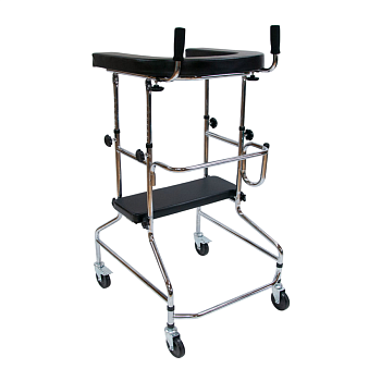 Ходунки подлокотные Мега-Оптим, арт. PMR827, с сиденьем, 4-хколесные