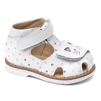 Сандалии закрытые Тапибу Ландыш, арт. FT-26021.20-OL03O.01, белый/лапки