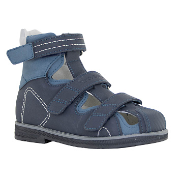 Сандалии закрытые стабилизирующие Ортобум, арт. 81057-02, нордический синий (NEW)