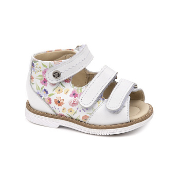 Сандалии открытые Тапибу Роза, арт. FT-26034.20-OL03O.01, белый/цветы