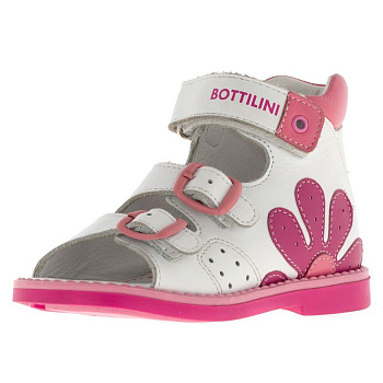 Сандалии открытые Bottilini, арт. SO-090(4), розовый/белый