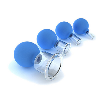 Банки вакуумные косметические Альпина Пласт, арт. БВ-01-АП-1,2,3,4, стекло